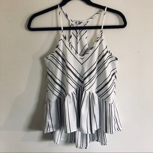 Lou & Grey Asymmetrical Striped Tank